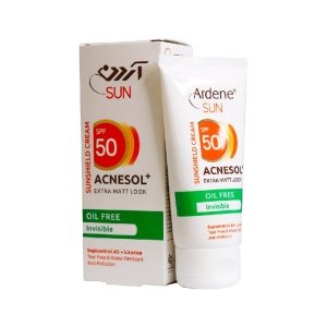 کرم ضد آفتاب acnesol plus spf 50 فاقد چربی و بی رنگ آردن