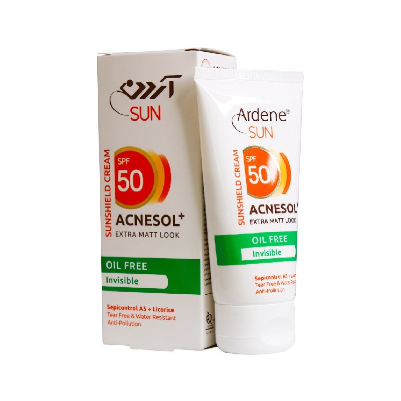 کرم ضد آفتاب acnesol plus spf 50 فاقد چربی و بی رنگ آردن - داروچه