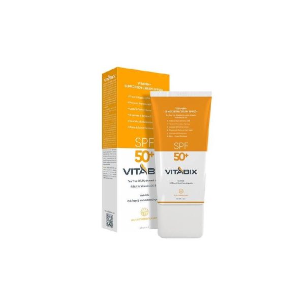 کرم ضد آفتاب بی رنگ ویتابیکس با SPF 50 مناسب پوست چرب و مختلط _ داروچه