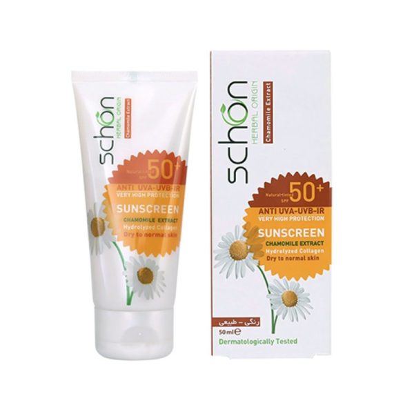 کرم ضدآفتاب شون رنگ طبیعی SPF 50 پوست نرمال تا خشک-داروچه