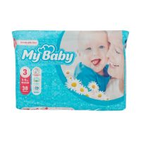 پوشک بچه مای بیبی سایز 3 بسته 38 عددی-داروچه