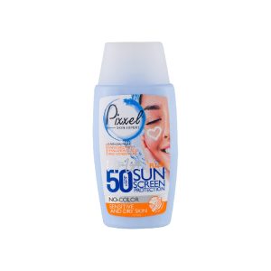 کرم ضد آفتاب بی رنگ SPF50 پیکسل(پوست خشک تا معمولی و حساس) 50میل