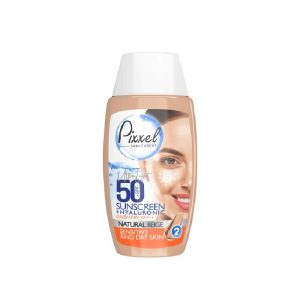 کرم ضد آفتاب رنگی بژ طبیعی SPF50 پیکسل(پوست خشک تا معمولی و حساس) 50میل