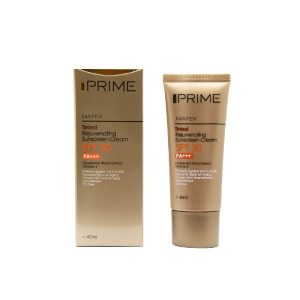 کرم ضدآفتاب جوان کننده SPF50 رنگی مناسب انواع پوست پریم حجم 40 میل