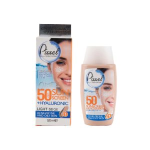 کرم ضد آفتاب رنگی پیکسل SPF50 بژ روشن مناسب پوست چرب و جوشدار و مختلط 50میل