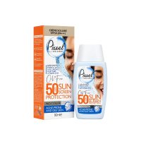 کرم ضد آفتاب بی رنگ پیکسل SPF50 مناسب پوست چرب و جوشدار و مختلط 50میل